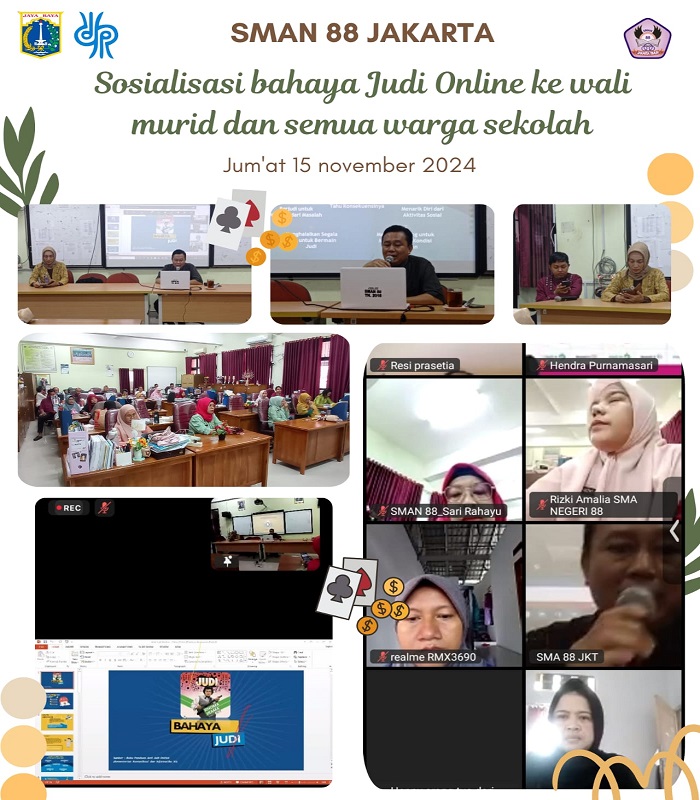 Sosialisasi Bahaya Judi Online ke Wali Murid dan Semua Warga Sekolah